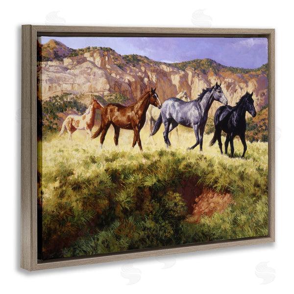 Stupell Industries Claire Goldrick | Mixed Horses & Desert Mountains