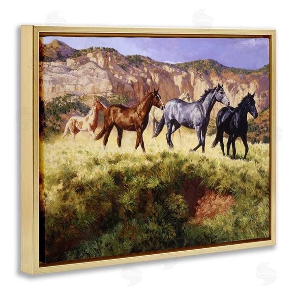 Stupell Industries Claire Goldrick | Mixed Horses & Desert Mountains