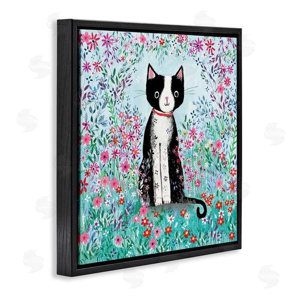 Stupell Industries Clare Tupper | Black Cat With Whimsical Daisies Wall Art