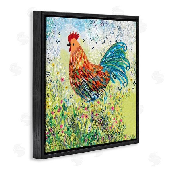 Stupell Industries Clare Tupper | Cockerel Rooster In Colorful Garden Wall Art