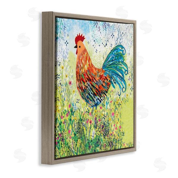 Stupell Industries Clare Tupper | Cockerel Rooster In Colorful Garden Wall Art