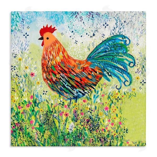 stupell industries Clare Tupper | Cockerel Rooster in Colorful Garden Wall Art