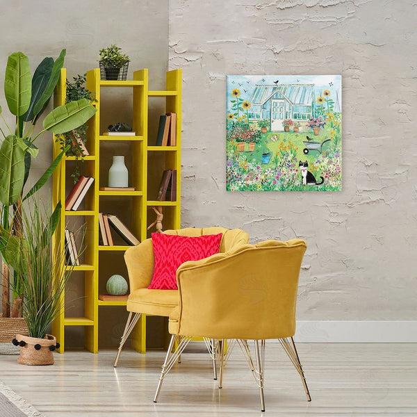 Stupell Industries Clare Tupper | Garden Greenhouse & Cat Wall Art