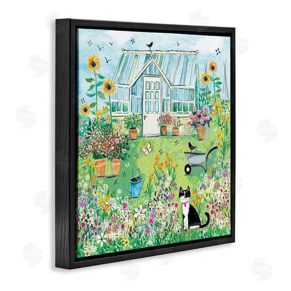 Stupell Industries Clare Tupper | Garden Greenhouse & Cat Wall Art
