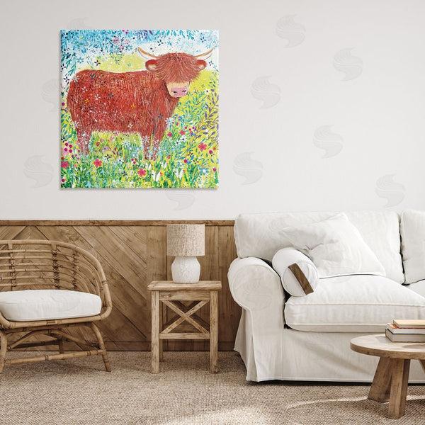 Stupell Industries Clare Tupper | Highland Cow Whimsical Dapples Wall Art