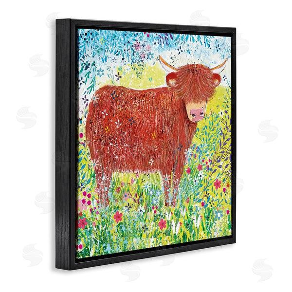 Stupell Industries Clare Tupper | Highland Cow Whimsical Dapples Wall Art