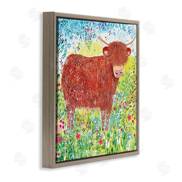 Stupell Industries Clare Tupper | Highland Cow Whimsical Dapples Wall Art