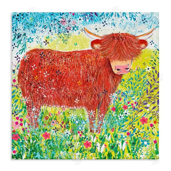 stupell industries Clare Tupper | Highland Cow Whimsical Dapples Wall Art