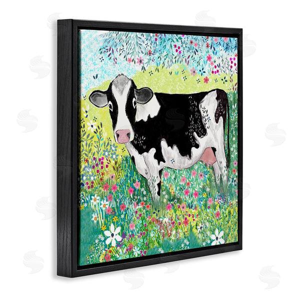 Stupell Industries Clare Tupper | Impressionist Cow & Meadow Flowers Wall Art