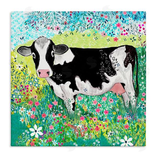 stupell industries Clare Tupper | Impressionist Cow & Meadow Flowers Wall Art