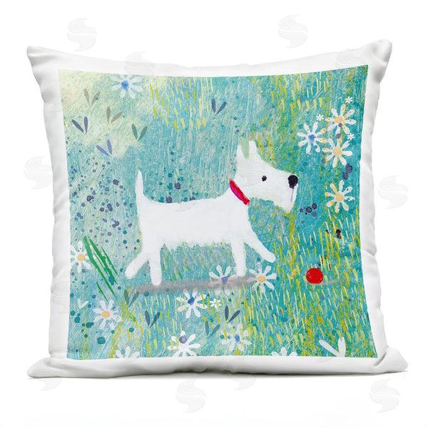 Stupell Industries Clare Tupper | Little White Scottie Dog Printed Throw Pillow