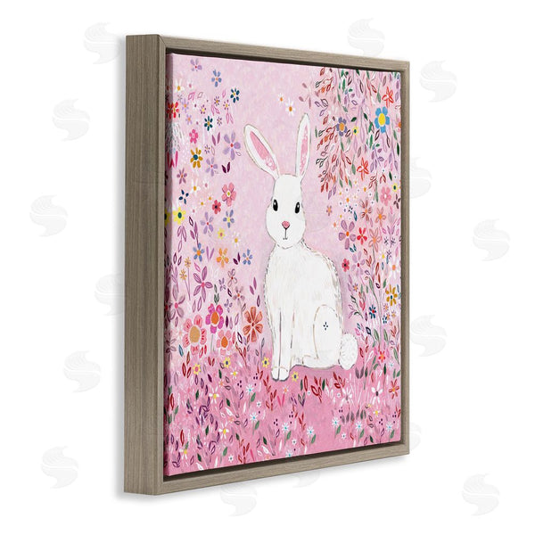 Stupell Industries Clare Tupper | Playful Flopsy Floral Rabbit Wall Art