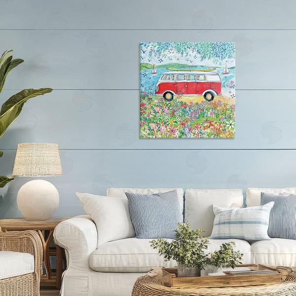 Stupell Industries Clare Tupper | Red Campervan Ready For Surf Wall Art