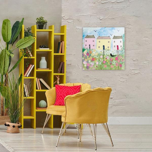 Stupell Industries Clare Tupper | Row Of Cottages With Crow Wall Art