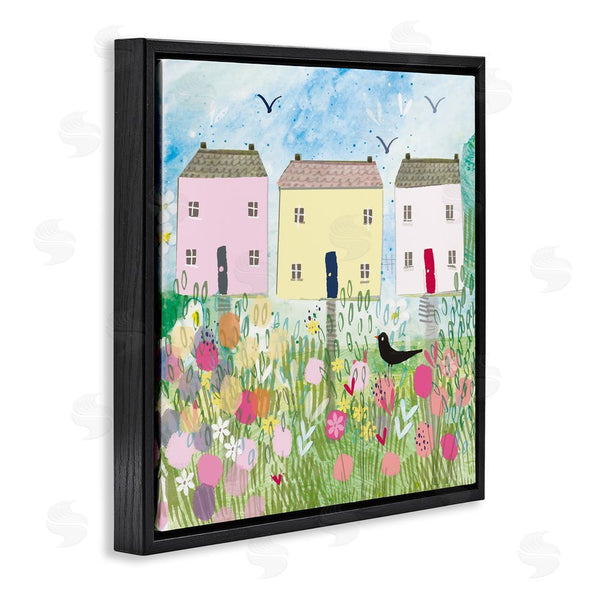 Stupell Industries Clare Tupper | Row Of Cottages With Crow Wall Art