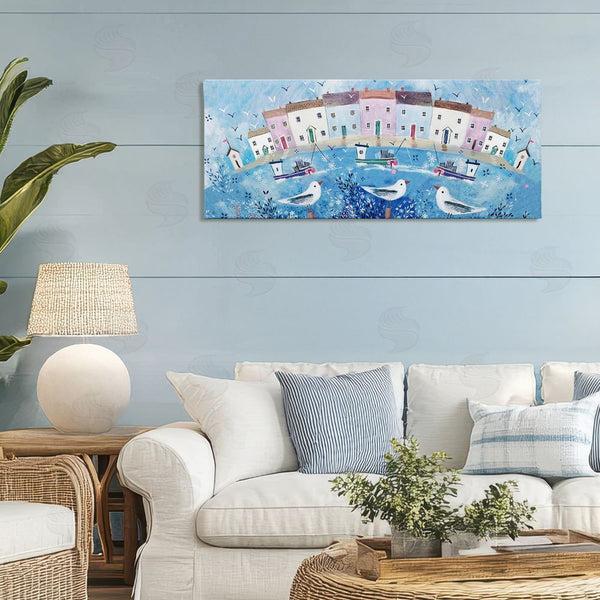 Stupell Industries Clare Tupper | Seaside Harbor Curved Perspective Wall Art
