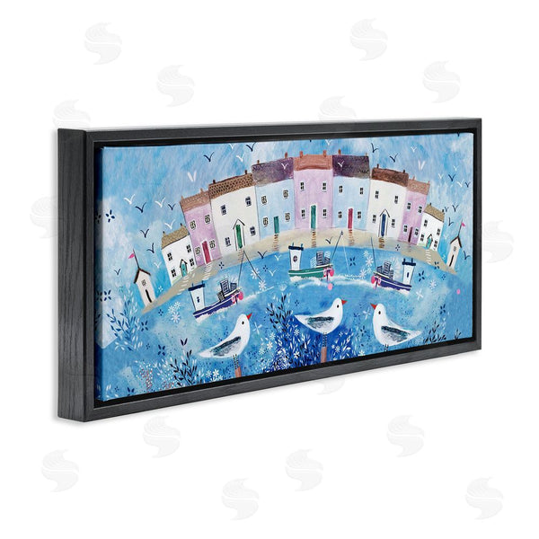 Stupell Industries Clare Tupper | Seaside Harbor Curved Perspective Wall Art
