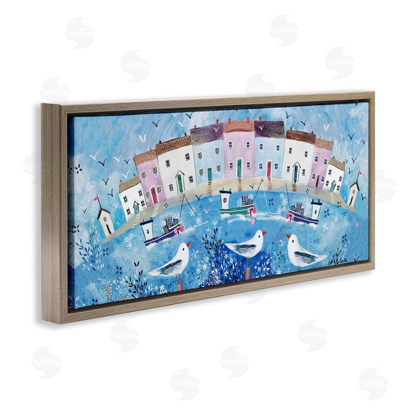Stupell Industries Clare Tupper | Seaside Harbor Curved Perspective Wall Art