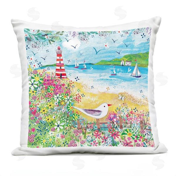 Stupell Industries Clare Tupper | Summer Whimsy Seaside Printed Throw Pillow