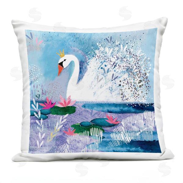 Stupell Industries Clare Tupper | Tranquil Crowned Swan Printed Throw Pillow