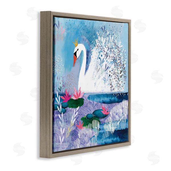 Stupell Industries Clare Tupper | Tranquil Crowned Swan Wall Art