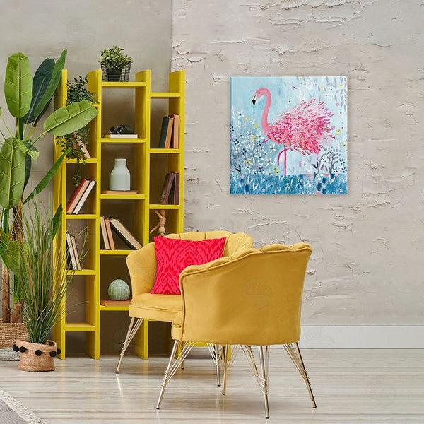 Stupell Industries Clare Tupper | Whimsical Flower Flamingo Wall Art