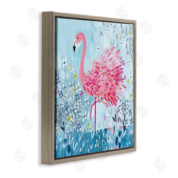 Stupell Industries Clare Tupper | Whimsical Flower Flamingo Wall Art