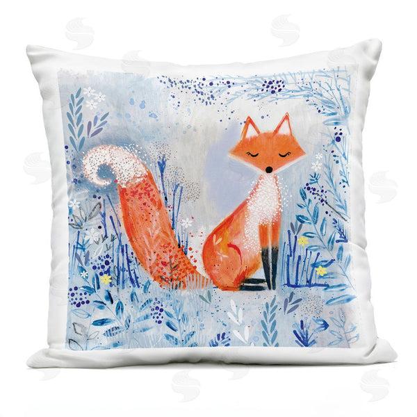Stupell Industries Clare Tupper | Whimsical Fox Nature Collage Printed Throw Pillow