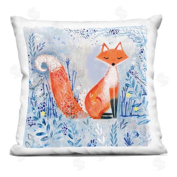 stupell industries Clare Tupper | Whimsical Fox Nature Collage Printed Throw Pillow
