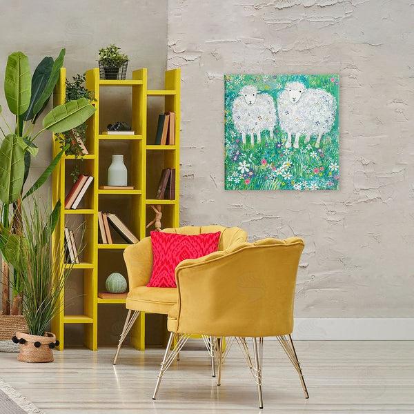 Stupell Industries Clare Tupper | Wooly Sheep With Scattered Flowers Wall Art