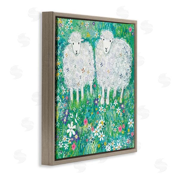 Stupell Industries Clare Tupper | Wooly Sheep With Scattered Flowers Wall Art