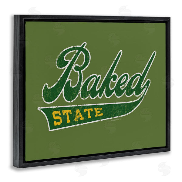 Stupell Industries Classic Cannabis/Life Is High | Baked State Varsity Style Wall Art