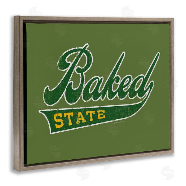 Stupell Industries Classic Cannabis/Life Is High | Baked State Varsity Style Wall Art