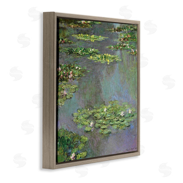 Stupell Industries Claude Monet | Close Up Water Lily Pond Traditional Painting Wall Art