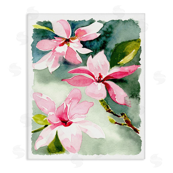 stupell industries Claudia Bianchi | Pink Flowers Watercolor Wall Art
