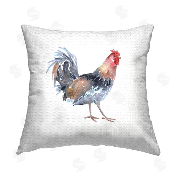 Stupell Industries Claudia Bianchi | Rural Farm Rooster Printed Throw Pillow