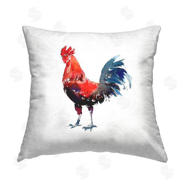 Stupell Industries Claudia Bianchi | Watercolor Style Rooster Printed Throw Pillow