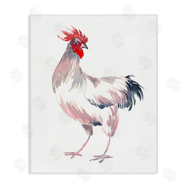 stupell industries Claudia Bianchi | White Rooster Portrait Wall Art