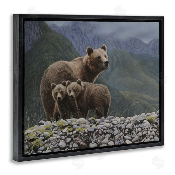 Stupell Industries Clinton Jammer | Bear Family Mountain Landscape Wall Art