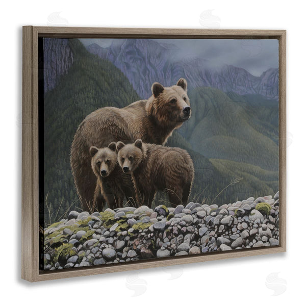 Stupell Industries Clinton Jammer | Bear Family Mountain Landscape Wall Art