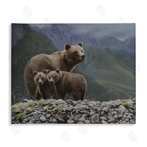 stupell industries Clinton Jammer | Bear Family Mountain Landscape Wall Art