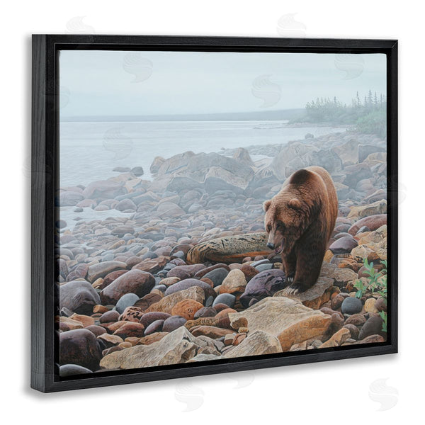 Stupell Industries Clinton Jammer | Bear On Rocky Shore Wall Art