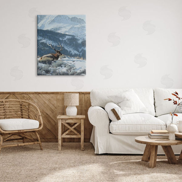 Stupell Industries Clinton Jammer | Deer In Snowy Mountains Wall Art