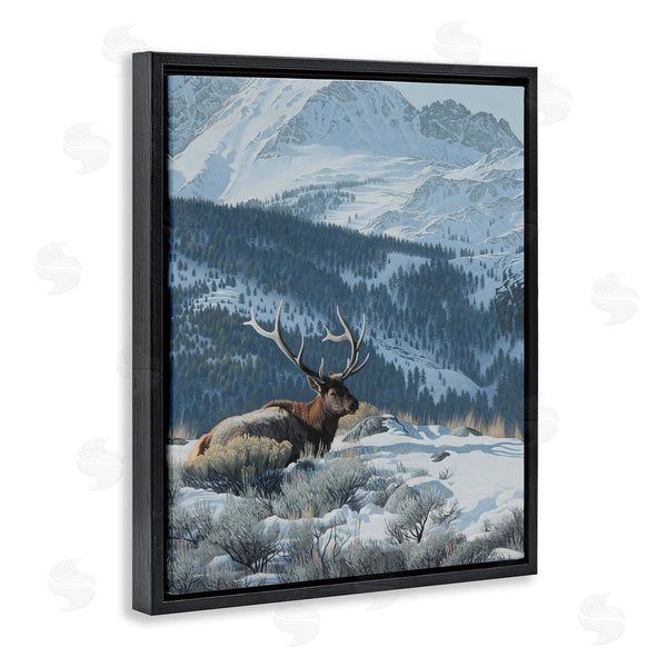 Stupell Industries Clinton Jammer | Deer In Snowy Mountains Wall Art