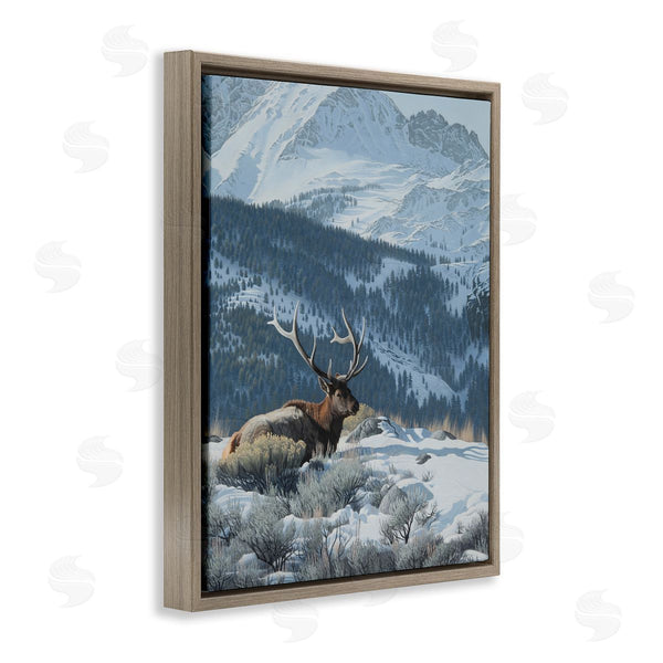 Stupell Industries Clinton Jammer | Deer In Snowy Mountains Wall Art