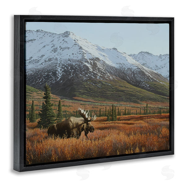 Stupell Industries Clinton Jammer | Moose Rural Mountain Landscape Wall Art