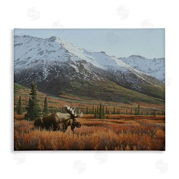 stupell industries Clinton Jammer | Moose Rural Mountain Landscape Wall Art