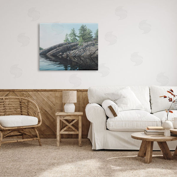 Stupell Industries Clinton Jammer | Rocky Lake Scenery Wall Art