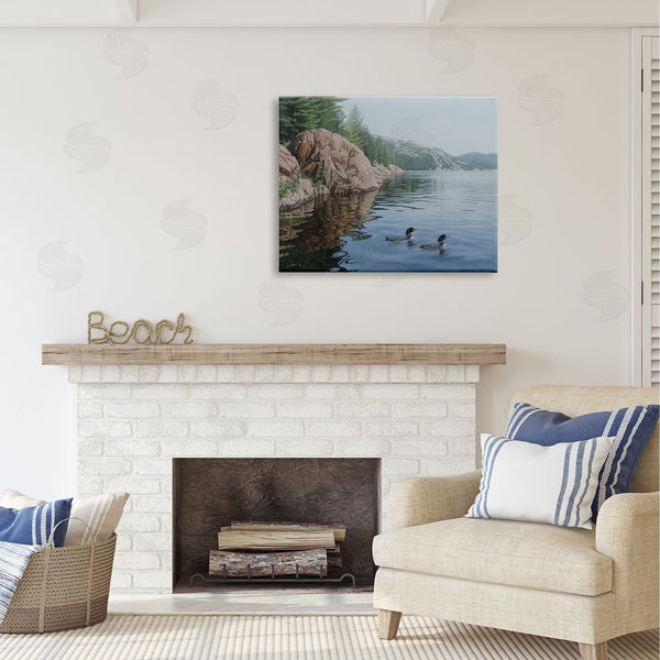 Stupell Industries Clinton Jammer | Swimming Ducks Landscape Wall Art