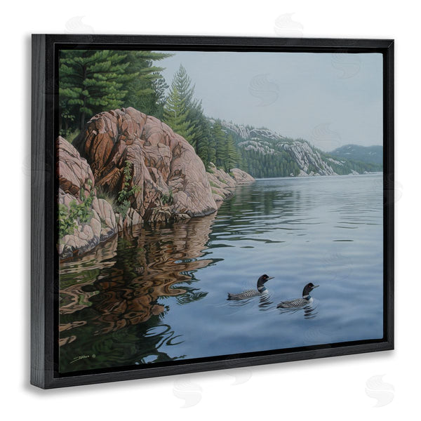 Stupell Industries Clinton Jammer | Swimming Ducks Landscape Wall Art